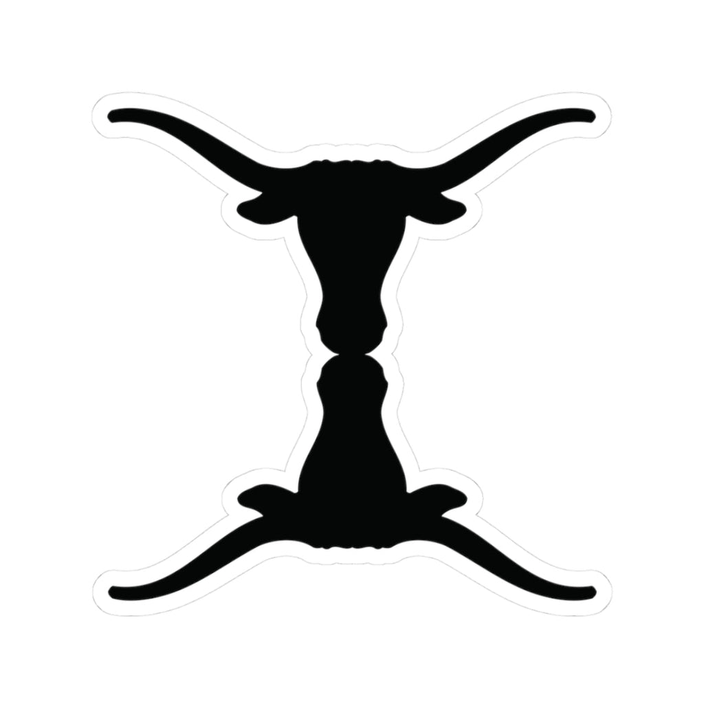 Black Trippy Horns Sticker - Bat Country