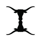 Black Trippy Horns Sticker - Bat Country