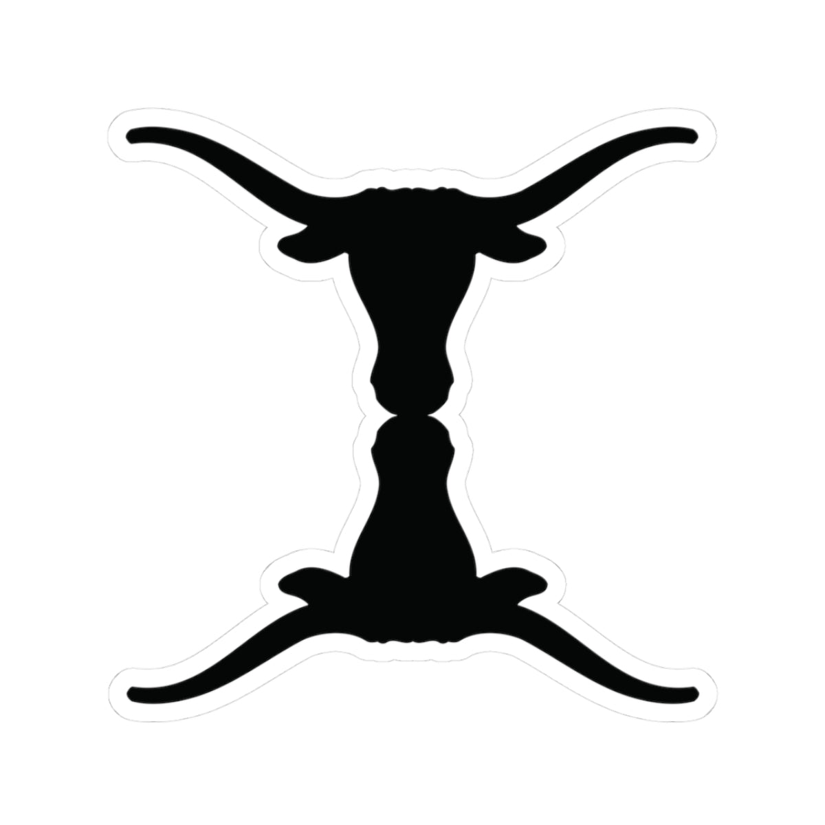 Black Trippy Horns Sticker - Bat Country