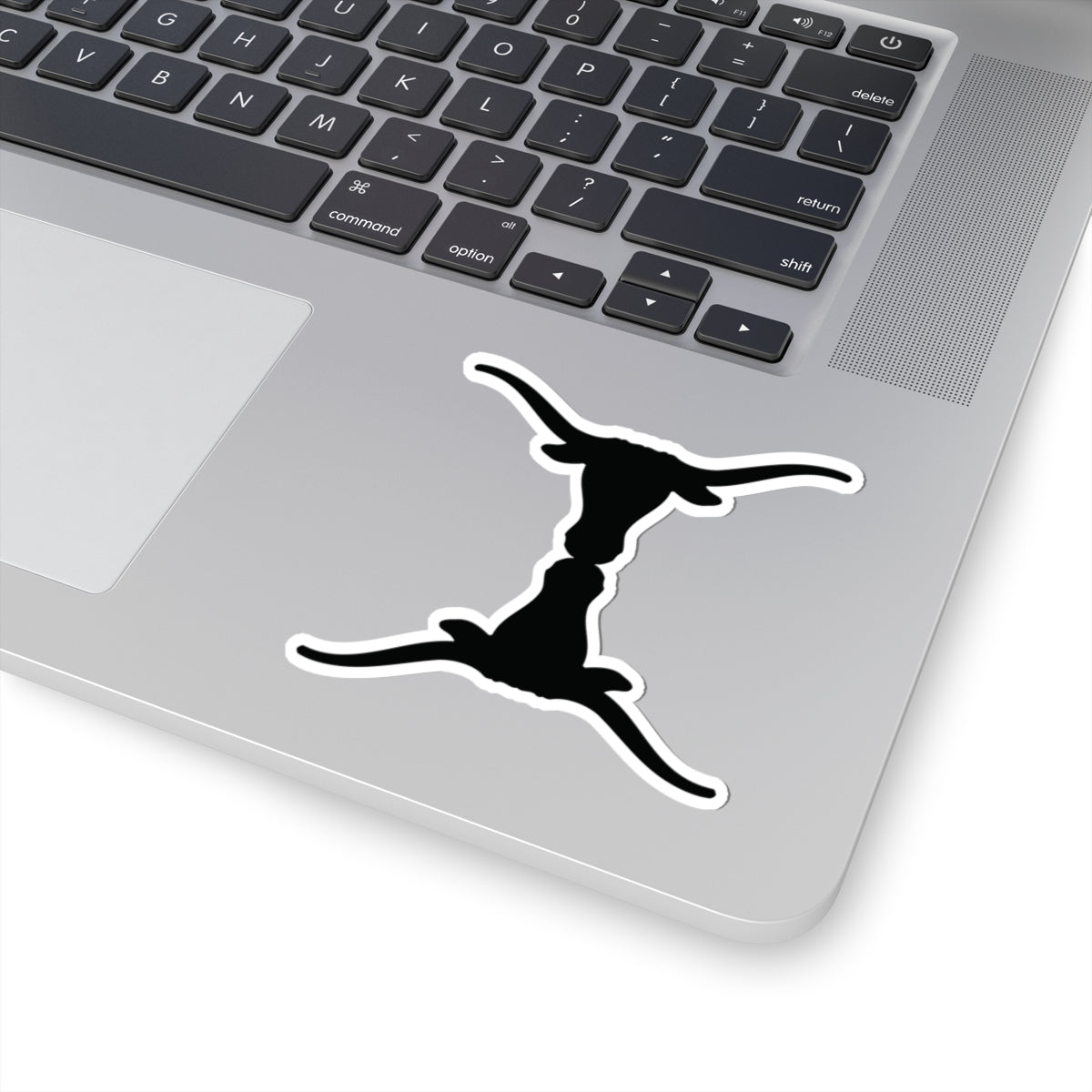 Black Trippy Horns Sticker - Bat Country
