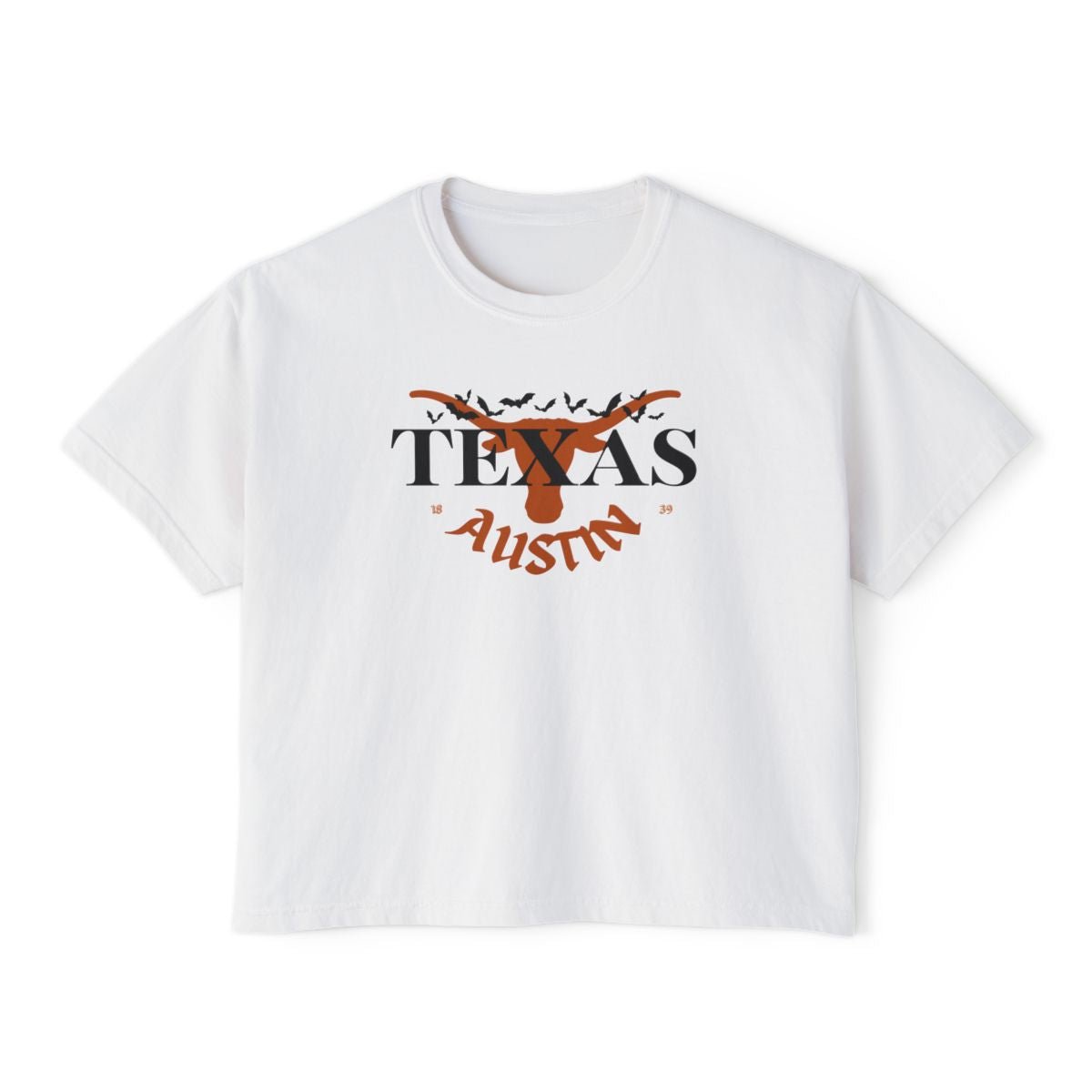Horns x Halloween Boxy Tee - Bat Country