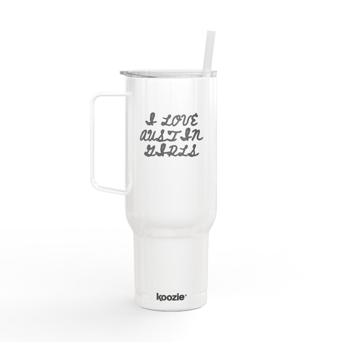 I Love Austin Girls Insulated Tumbler with Lid, 40oz (Engraving) - Bat Country